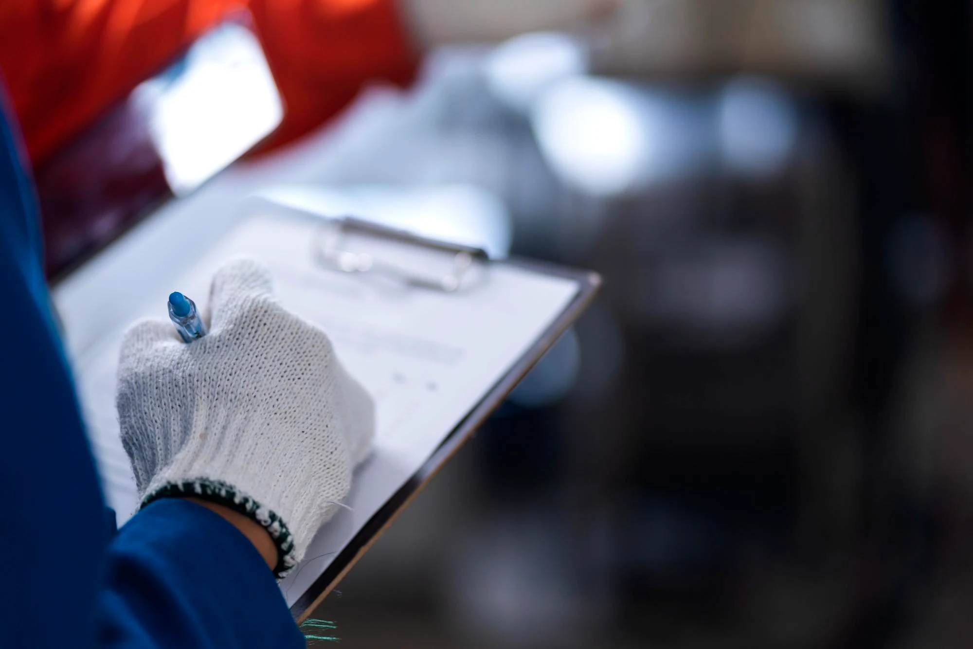 Engineer carrying out inspection